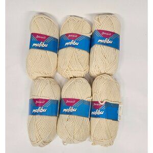 Vintage Bouquet Malibu Chunky Yarn Canada 6 Skeins of 50g Each Natural 8703 Disc